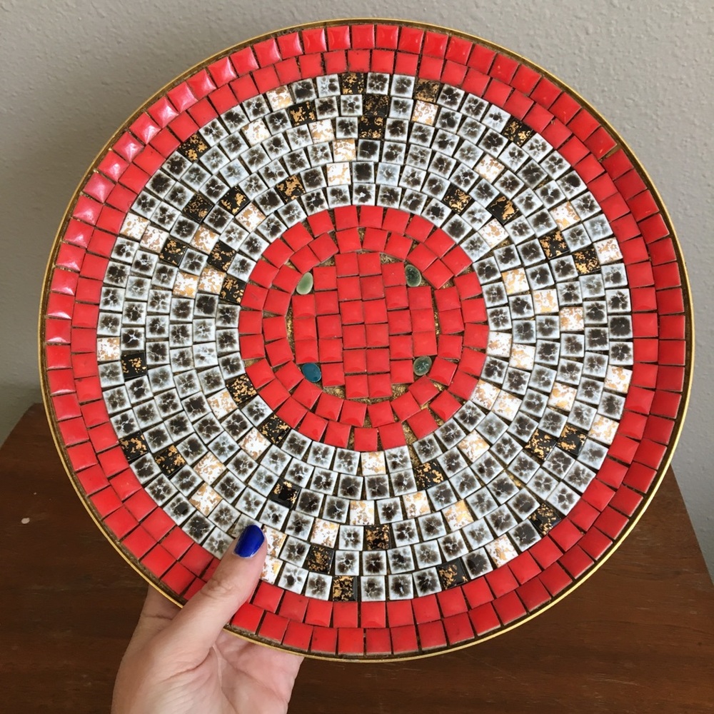 Mid Century Modern Mosaic Plate